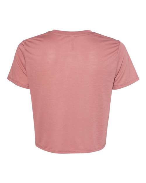 BELLA + CANVAS Women’s Flowy Crop Tee 8882 Custom Embroidered Business Logo