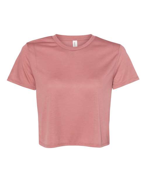 BELLA + CANVAS Women’s Flowy Crop Tee 8882 Custom Embroidered Business Logo