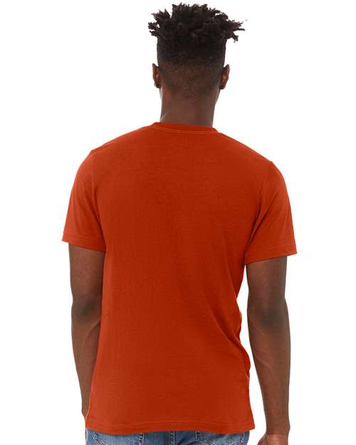 BELLA + CANVAS Triblend Tee 3413 Brick Triblend Custom Embroidered Business Logo