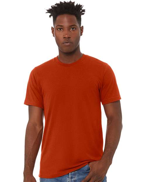 Custom Embroidered BELLA + CANVAS Triblend Tee 3413 Brick Triblend