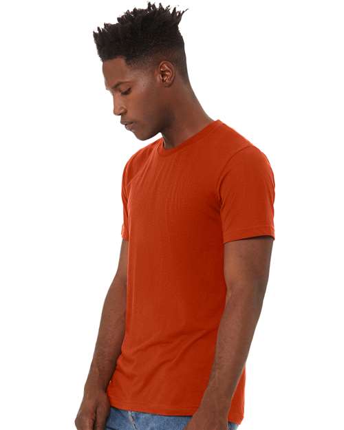 BELLA + CANVAS Triblend Tee 3413 Brick Triblend Custom Embroidered Business Logo