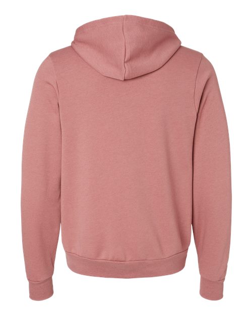 BELLA + CANVAS USA-Made High Visibility Hooded Sweatshirt 3739 Heather Maroon Custom Embroidered Business Logo