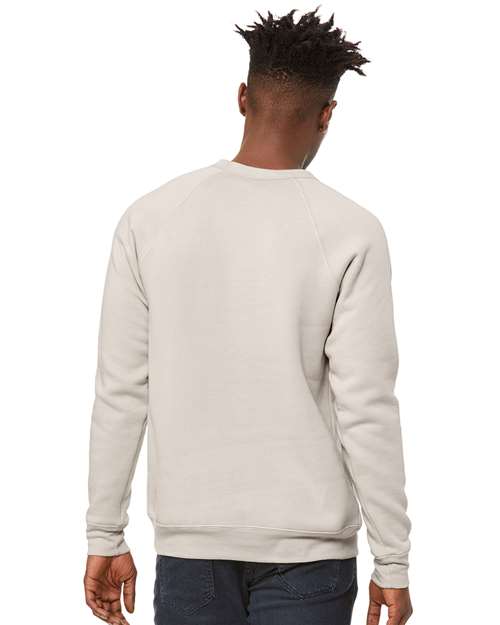 BELLA + CANVAS Sponge Fleece Raglan Crewneck Sweatshirt 3901 Custom Embroidered Business Logo