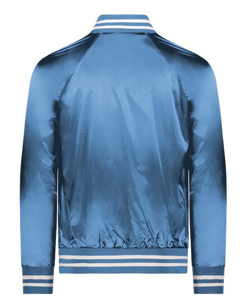Augusta Sportswear Satin Baseball Jacket Striped Trim 3610