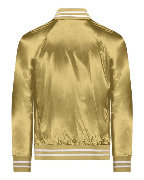Augusta Sportswear Satin Baseball Jacket Striped Trim 3610