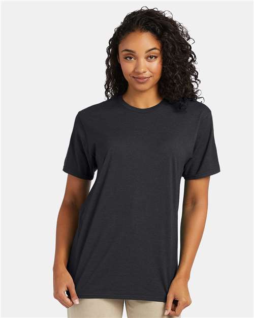 Custom Embroidered Hanes Perfect-T T-Shirt 4980 Charcoal Heather