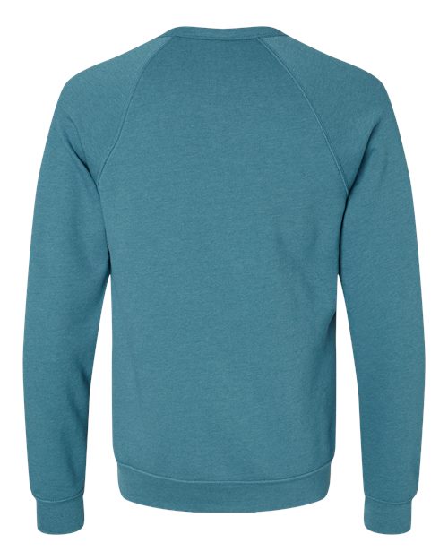 BELLA + CANVAS Sponge Fleece Raglan Crewneck Sweatshirt 3901 Custom Embroidered Business Logo