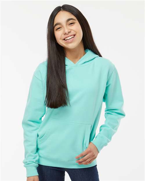 Custom Embroidered Independent Trading Co. Youth Midweight Hooded Sweatshirt SS4001Y