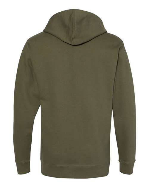 Independent Trading Co. Midweight Hooded Sweatshirt SS4500 Army Custom Embroidered Business Logo