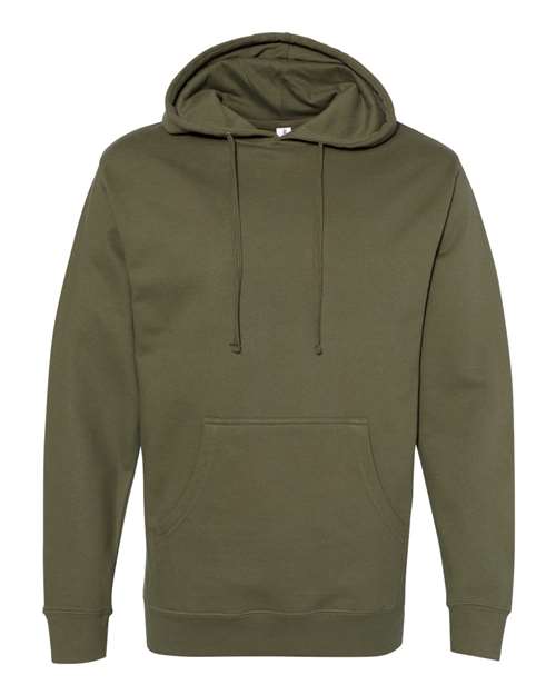 Independent Trading Co. Midweight Hooded Sweatshirt SS4500 Army Custom Embroidered Business Logo