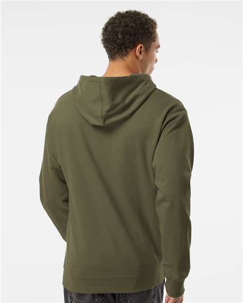 Independent Trading Co. Midweight Hooded Sweatshirt SS4500 Army Custom Embroidered Business Logo