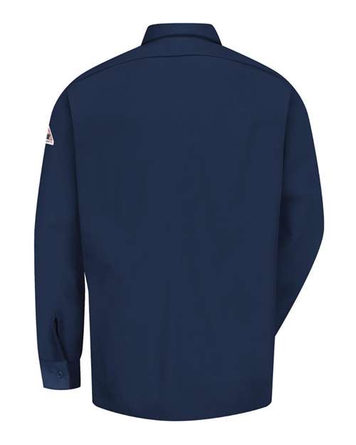 Custom EmbroideredBulwark Men's Work Shirt - EXCEL FR ComforTouch 7510 Navy
