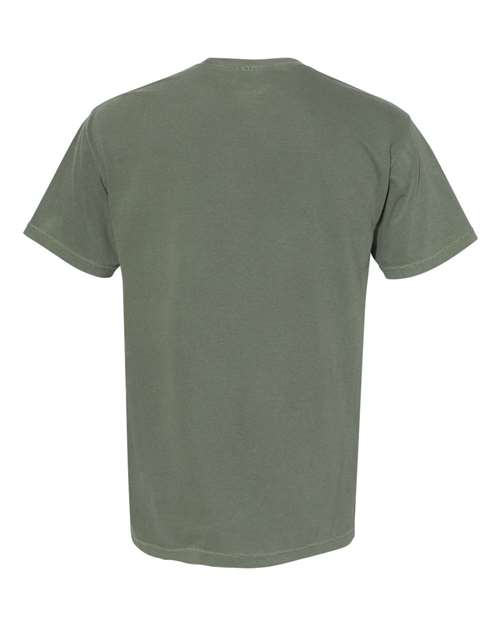 Comfort Colors Garment-Dyed Heavyweight Pocket T-Shirt 6030 Moss Custom Embroidered Business Logo