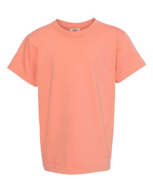 Comfort Colors Garment-Dyed Youth Heavyweight T-Shirt 9018 Terracotta Custom Embroidered Business Logo