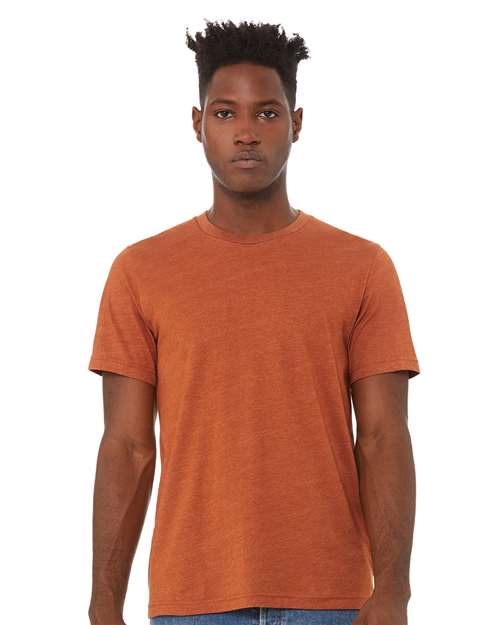 Custom Embroidered BELLA + CANVAS CVC Jersey Tee 3001CVC Heather Autumn