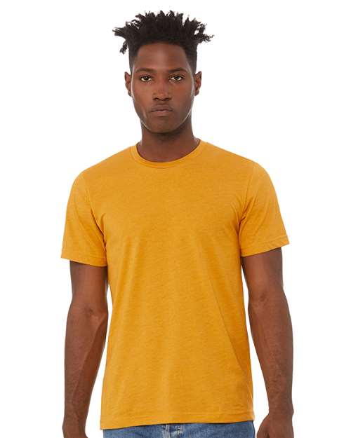 Custom Embroidered BELLA + CANVAS CVC Jersey Tee 3001CVC Heather Mustard