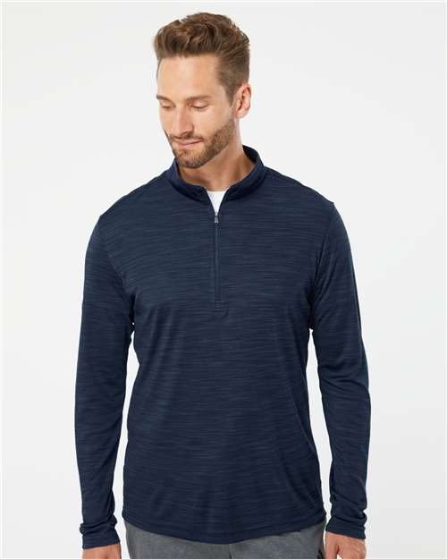 Custom Embroidered Adidas Lightweight Mélange Quarter-Zip Pullover A475