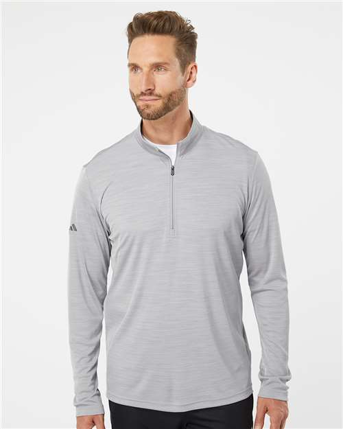 Custom Embroidered Adidas Lightweight Mélange Quarter-Zip Pullover A475