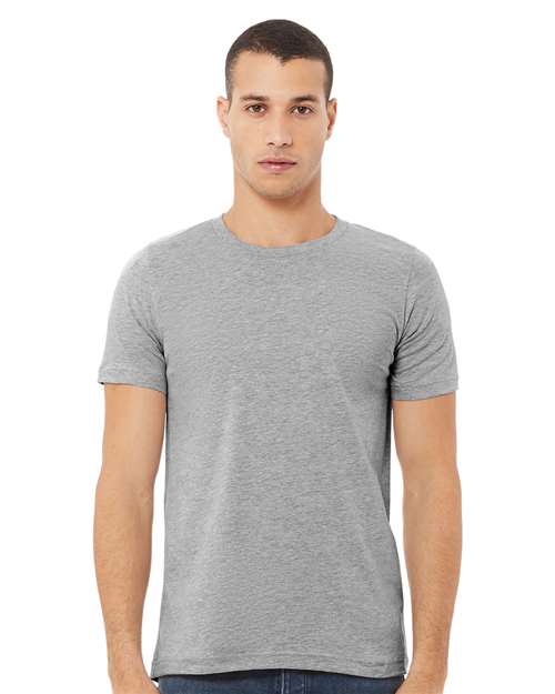 Custom Embroidered BELLA + CANVAS CVC Jersey Tee 3001CVC Athletic Heather
