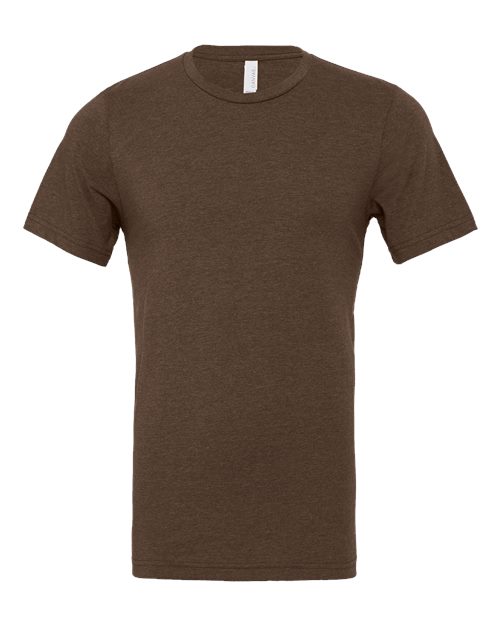 BELLA + CANVAS CVC Jersey Tee 3001CVC Heather Brown Custom Embroidered Business Logo