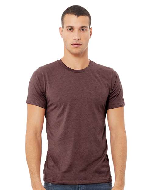 Custom Embroidered BELLA + CANVAS CVC Jersey Tee 3001CVC Heather Maroon