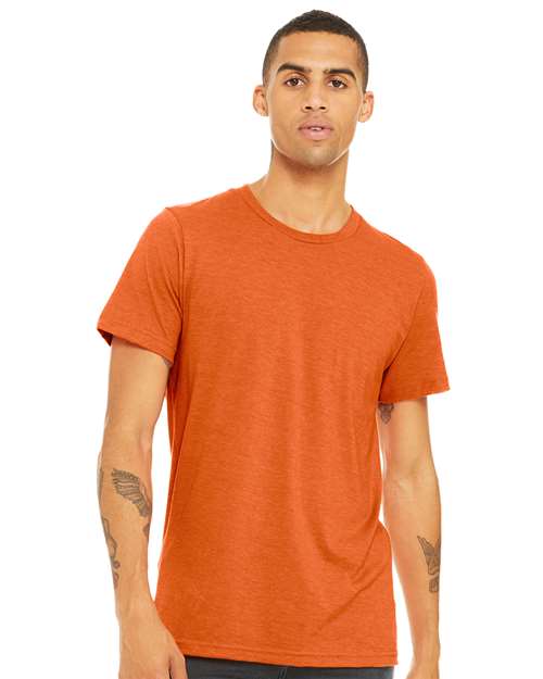 Custom Embroidered BELLA + CANVAS CVC Jersey Tee 3001CVC Heather Orange