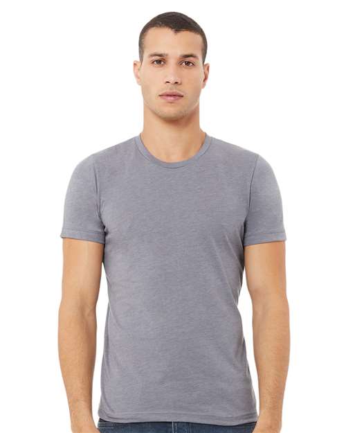 Custom Embroidered BELLA + CANVAS CVC Jersey Tee 3001CVC Heather Storm