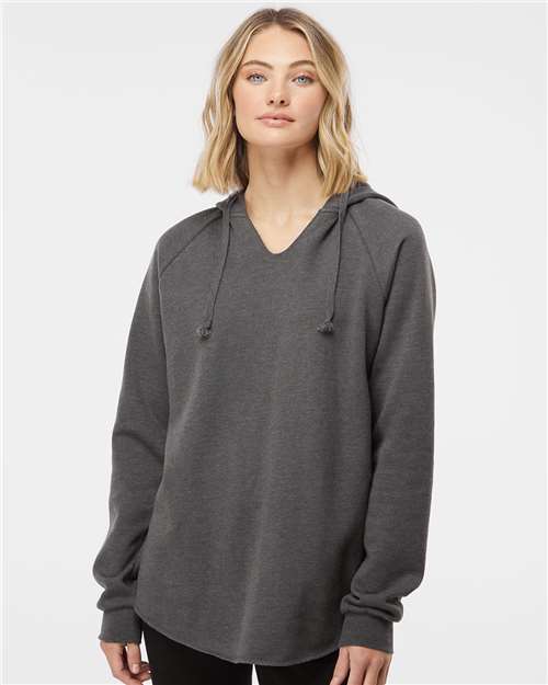 Custom Embroidered Independent Trading Co. Women’s Lightweight California Wave Wash Hooded Sweatshirt PRM2500
