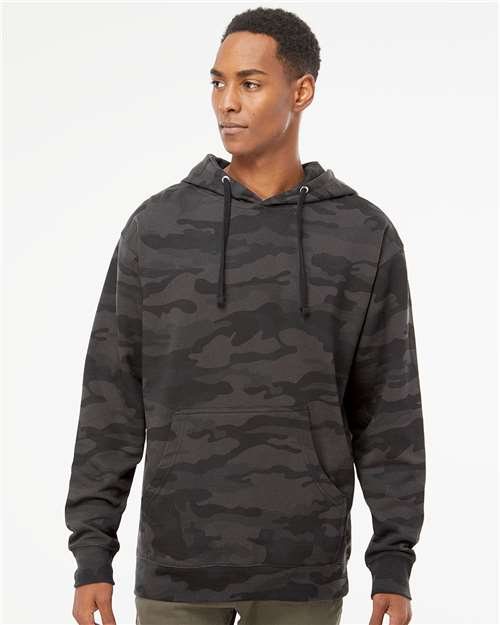 Independent Trading Co. Midweight Hooded Sweatshirt SS4500 Black Custom Embroidered Business Logo