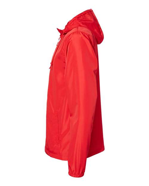 Independent Trading Co. Lightweight Windbreaker Full-Zip Jacket EXP54LWZ Red Custom Embroidered Business Logo