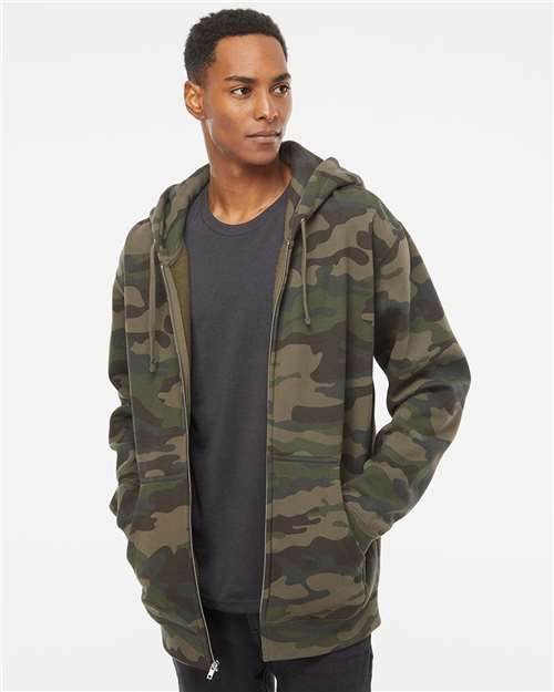 Custom Embroidered Independent Trading Co. Heavyweight Full-Zip Hooded Sweatshirt IND4000Z