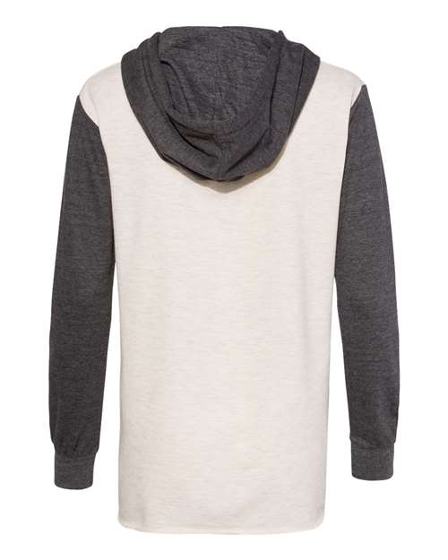 MV Sport Women’s French Terry Hooded Pullover with Colorblocked Sleeves W20145