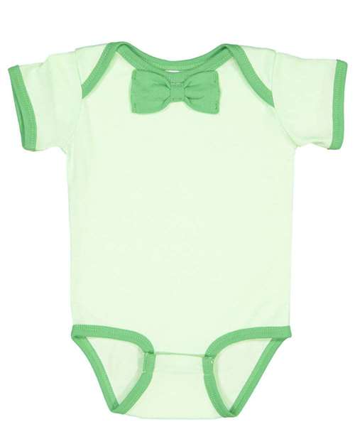 Rabbit Skins Baby Rib Infant Bow Tie Bodysuit 4407