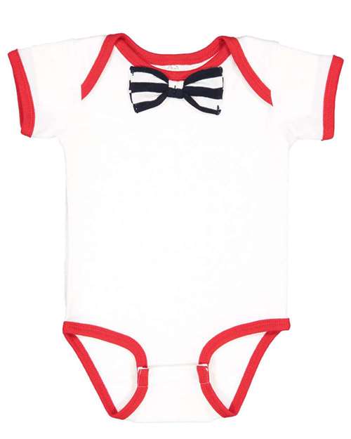 Rabbit Skins Baby Rib Infant Bow Tie Bodysuit 4407