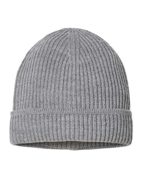 Atlantis Headwear Sustainable Finish Edge Cuffed Beanie MAPLE Custom Embroidered Business Logo