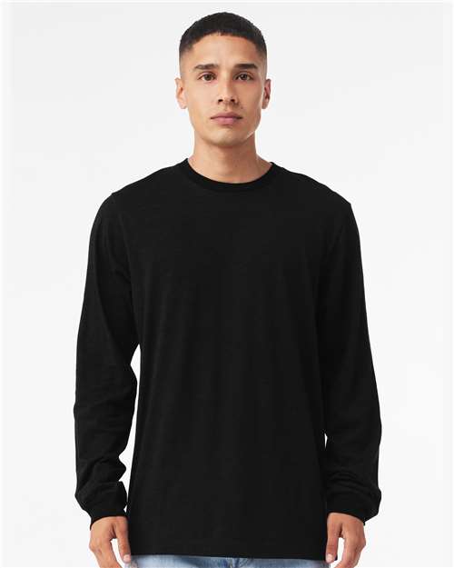 Custom Embroidered BELLA + CANVAS Jersey Long Sleeve Tee 3501 Vintage Black