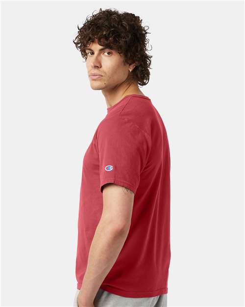 Champion Garment-Dyed T-Shirt CD100 Custom Embroidered Business Logo