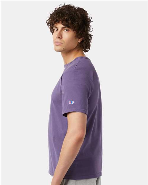 Champion Garment-Dyed T-Shirt CD100 Custom Embroidered Business Logo