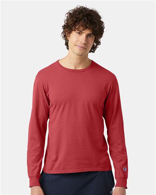 Custom Embroidered Champion Garment-Dyed Long Sleeve T-Shirt CD200