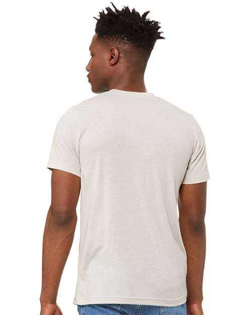BELLA + CANVAS Triblend Tee 3413 Cement Triblend Custom Embroidered Business Logo