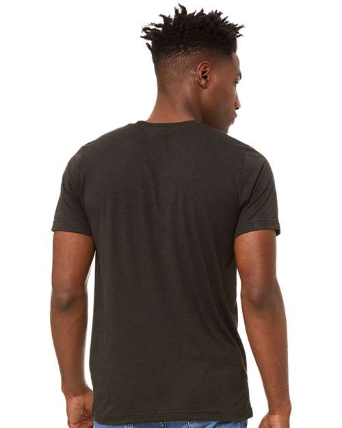 BELLA + CANVAS Triblend Tee 3413 Espresso Triblend Custom Embroidered Business Logo