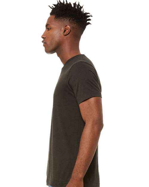 BELLA + CANVAS Triblend Tee 3413 Espresso Triblend Custom Embroidered Business Logo