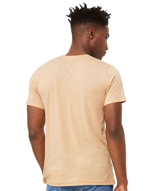 BELLA + CANVAS Triblend Tee 3413 Sand Dune Triblend Custom Embroidered Business Logo