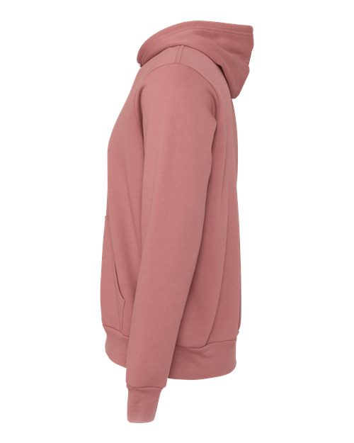 BELLA + CANVAS Sponge Fleece Hoodie 3719 Mauve Custom Embroidered Business Logo