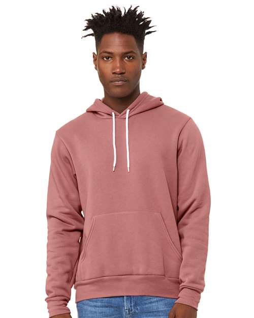 Custom Embroidered BELLA + CANVAS Sponge Fleece Hoodie 3719 Mauve