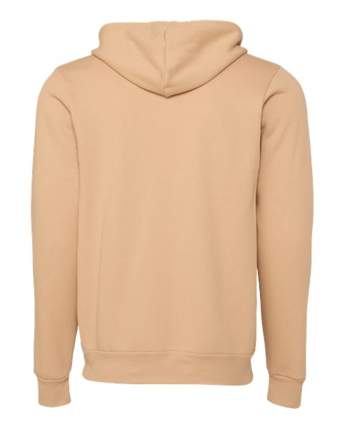 BELLA + CANVAS USA-Made High Visibility Hooded Sweatshirt 3739 Heather Red Custom Embroidered Business Logo