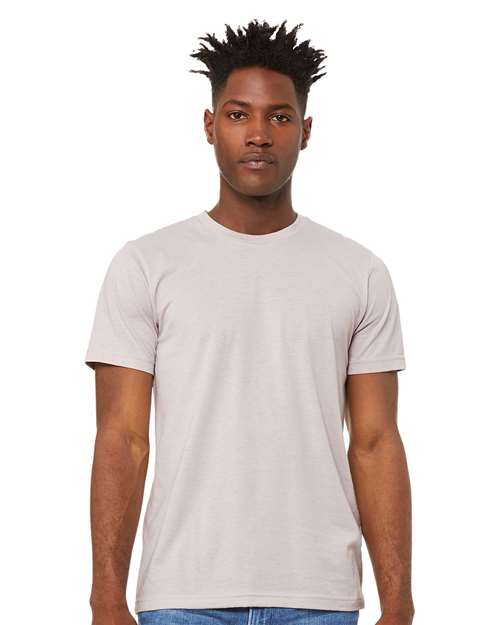 Custom Embroidered BELLA + CANVAS CVC Jersey Tee 3001CVC Heather Cool Grey