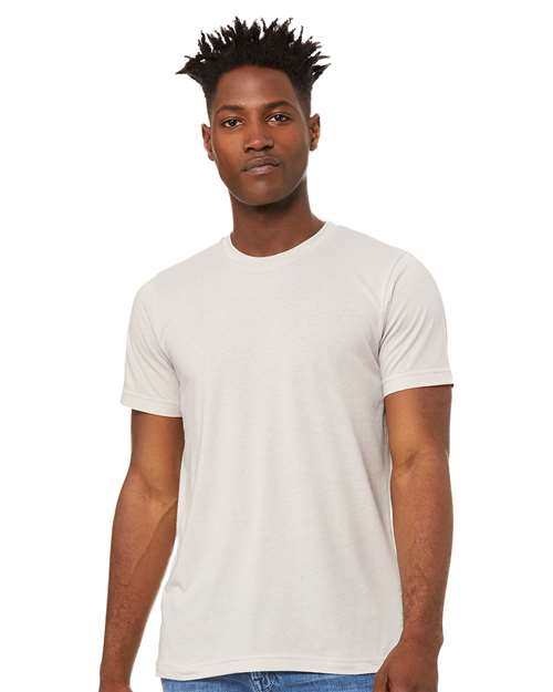 Custom Embroidered BELLA + CANVAS CVC Jersey Tee 3001CVC Heather Cement