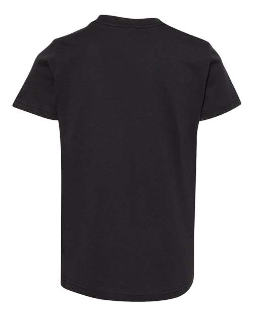 BELLA + CANVAS Youth Jersey Tee 3001Y Vintage Black Custom Embroidered Business Logo