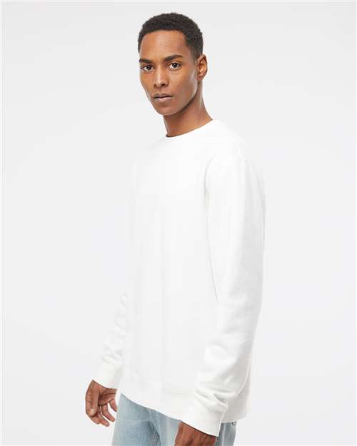 Independent Trading Co. Midweight Pigment-Dyed Crewneck Sweatshirt PRM3500 Prepared For Dye Custom Embroidered Business Logo